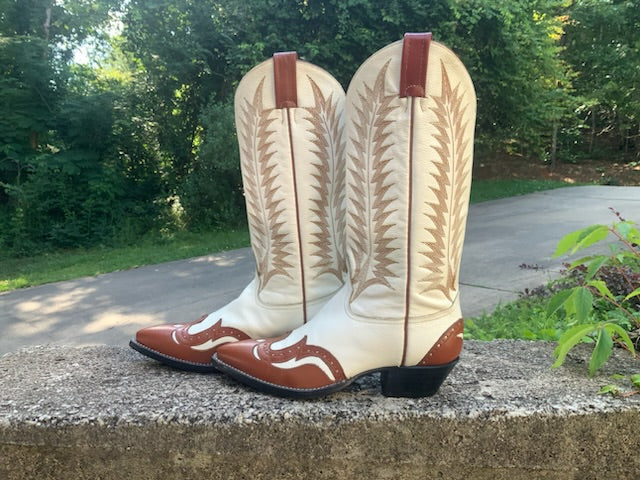 Tony lama sales white ostrich boots